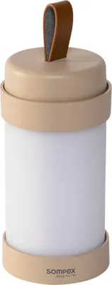 Produktbild von Sompex ALVA Tischleuchte Sand, Ø 7,5 cm, H 18,5 cm, Akku, dimmbar, Kerzenschein, IP65, 2200-4000K