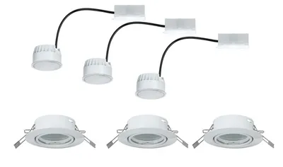 Produktbild von TIP Einbauleuchten LED Coin schwenkbar 3x4,9W weiß matt 2700K Warmweiß IP20
