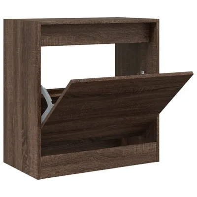 Obrázek produktu pro vidaXL Botník hnědý dubový vzhled 60x34x63,5 cm materiál na bázi dřeva