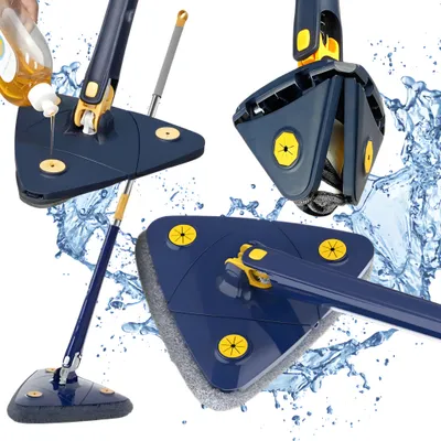 Produktbild von Teleskopický trojúhelníkový mop 360° otočný mop  Mop 360° otočný trojúhelníkový Mop pohlcující vodu Skládací automatická ždímačka na vodu Mop z mikrovlákna