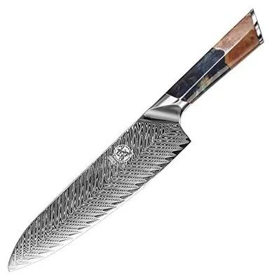 Zdjęcie produktu dla Nóż santoku japoński damasceński vg 10 profesjonalny 21 cm