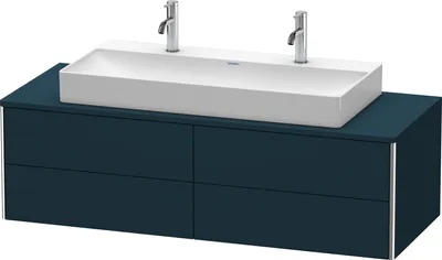 Image de Duravit XSquare Meuble sous-vasque sur console suspendu, 4 tiroirs, 1400x400x548mm, XS4915M9898