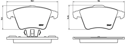 Produktbild von Brembo Bremsbelagsatz, Scheibenbremse Vorderachse P 85 107