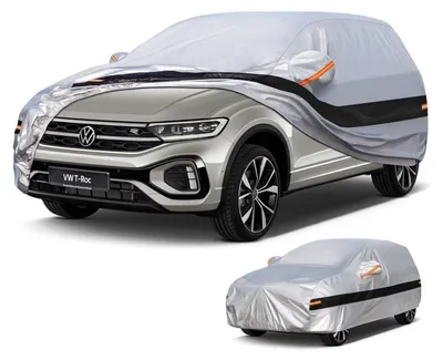 Obrázok produktu pre Ochranný obal na auto SUV, 10 vrstiev, 100% vodotesný, pre model VW T-Roc Cabriolet (2017-2025), striebornej farby