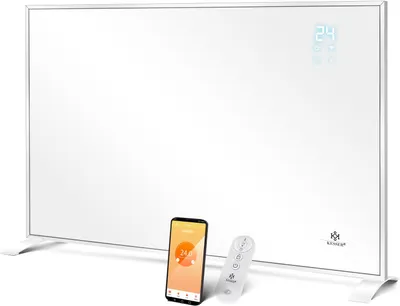 Produktbild von KESSER® Infrarotheizung Energiesparend Infrarot Standgerät & Wandmontage Elektroheizung mit Fernbedienung Thermostat & App-Steuerung Elektrisch Heizpaneel Heizung Konvektor Standfüße