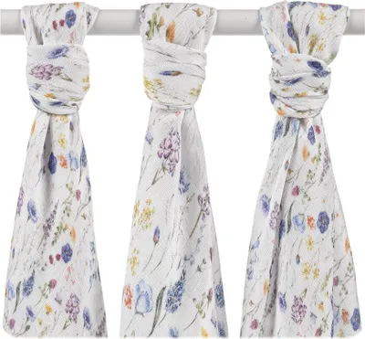 Image de XKKO BMB Digi - Blue Wildflowers MIX 3pcs, Couches en bambou, 70x70
