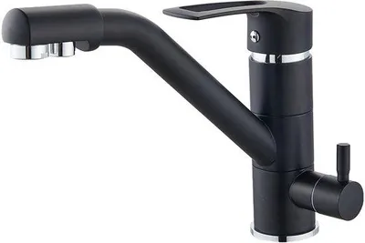 Immagine prodotto di Rubinetto da cucina a 3 vie con filtro per l'acqua e rotazione a 360 gradi, rubinetto da lavello in acciaio inossidabile di alta qualità con finitura cromata