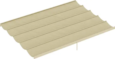 Produktbild von Ersatzdach für 4 x 3 m Pergola, einziehbar, mit Regenabflusslöchern, wetterfest, Polyester, Beige