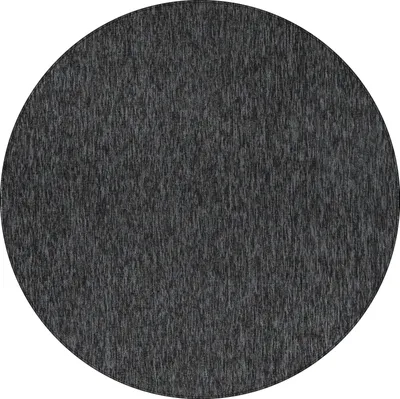 Obrázok produktu pre Kratkosrstý koberec do obývačky, antracitová farba, 160x160 cm, okrúhly, jednofarebný