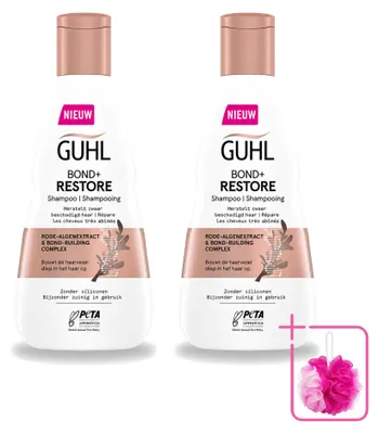 Imagen del producto de 2 champús Guhl Bond+ Restore para cabello dañado - 250 ml cada uno - Paquete económico - 2 unidades