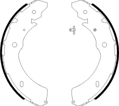 Produktbild von HELLA Bremsbackensatz Trommelbremse Hinten für ISUZU D-MAX (TFR, TFS) 295mm 8DB 355 038-031