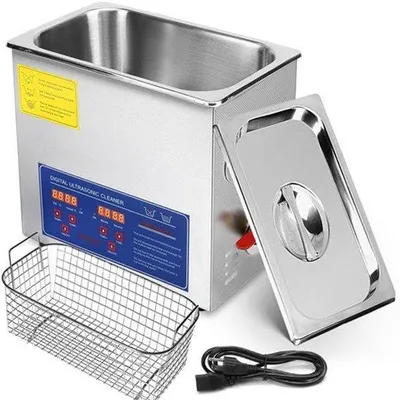 Zdjęcie produktu dla Czyszczarka ultradźwiękowa - pojemność 15 litrów - cyfrowy timer - przenośne urządzenie do użytku domowego i do czyszczenia biżuterii