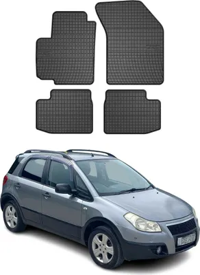 Image de Tapis de Sol pour Fiat Sedici 2005-2014 Caoutchouc Noir