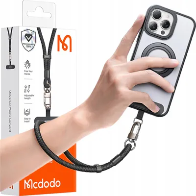 Productafbeelding van Mcdodo polsband voor telefoon, universeel, stevig, dik, zwart, 6 mm