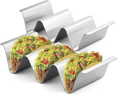 Immagine prodotto di Set di supporti in acciaio inossidabile per tacos, 2 pezzi, per tacos e hot dog