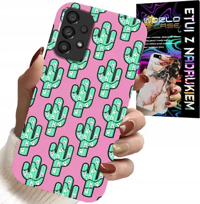 Produktbild von Hülle Für Samsung Galaxy A33 5G - Kakteen, Kaktus Auf Rosa Hintergrund + Folie
