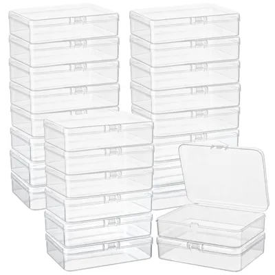 24er-Pack Kunststoffboxen mit Deckel, 11,5x8,3x2,8 cm, transparent