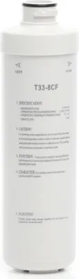 Produktbild von Naturewater T33-8CF Inline Aktivkohleblock Filter 5 µ Ersatz Wasserfilter, Inline Kartusche, Postfilter Nachfilter Hauswasserfilter für Trinkwasser Umkehrosmoseanlage