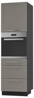 Produktbild von Backofenschrank Kvantum Q-D14/RU/3A Vollauszug 60cm Korpus- & Frontfarbe wählbar,beige matt,schwarz