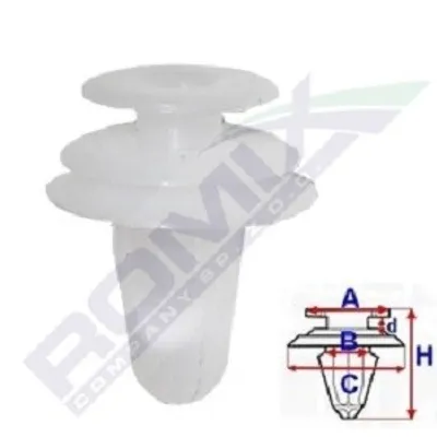 Produktbild von ROMIX Clip B23156 für TOYOTA Yaris Schrägheck (_P9_) für MAZDA 5 (CR19) 8 5mm