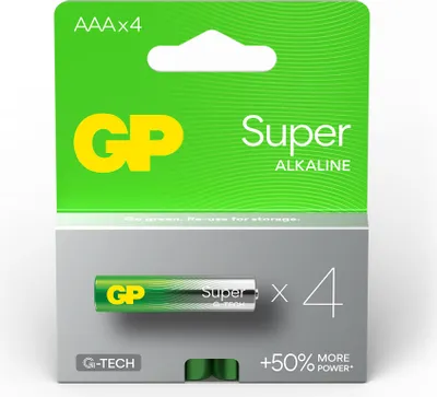 Image de GP GPSUP24A224C4 4 GP Batterien SUPER Micro AAA 1.5 V