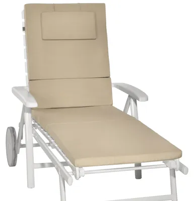 Immagine prodotto di Beautissu Materassino per lettino da giardino Lettino prendisole Loft RL, 200x60x5 cm, naturale