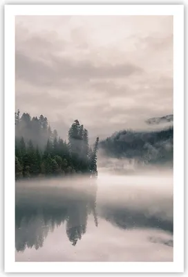 Produktbild von Poster - Poster ohne Rahmen - Reflexion Nebel Landschaft - 61x91,5 cm - Wand Bild - Wanddeko - Wandbilder - Kunstposter - Wandposter - Bilder - Kunstdruck - Wanddekoration - Wandbild - P2XPA61x91-4482