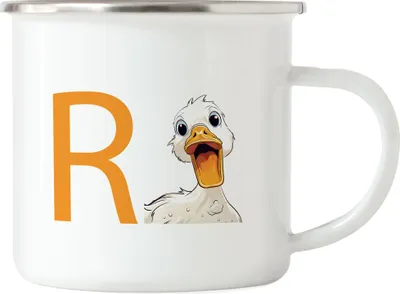 Produktbild von R Ente Emaille Tasse Rente Geschenk Ruhestand Humorvolles Design