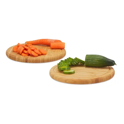 Produktbild von relaxdays 2 x Frühstücksbrettchen Ø 30 cm