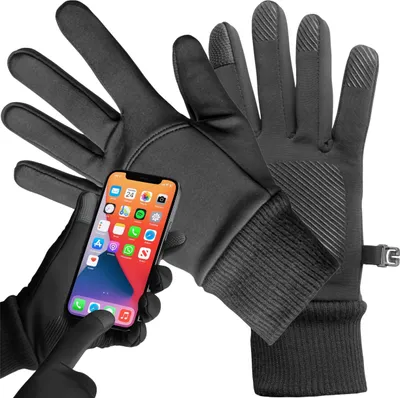 Productafbeelding van FIT4MED | Warme, thermoactieve handschoenen voor het bedienen van apparaten met touchscreens, maat L - gevoerd met fleece, geschikt voor touchscreens, waterdicht