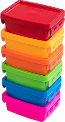 Produktbild von Betzold Aufbewahrungsbox, Farbe: Farbset 3, Setgröße: 6 Stück, Volumen: 0,2 l