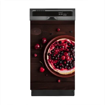 Produktbild von Magnete Dekorative 45x70 cm Küche Magnetmatte Spülmaschine - Pfannkuchen Himbeere Kirsche