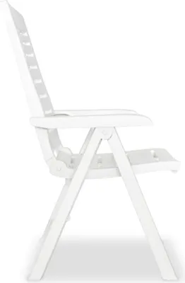 Produktbild von vidaXL 2 Stück verstellbare Klappstühle aus Kunststoff, weiß