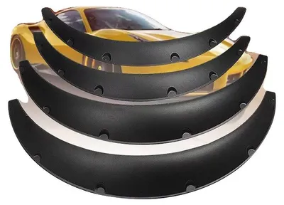 Zdjęcie produktu dla Poszerzenia błotników, materiał poliuretanowy, wymiary przednie 830 mm x 365 mm, wymiary tylne 750 mm x 325 mm, uniwersalna kompatybilność, waga produktu 830 g