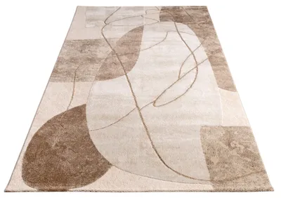 Produktbild von Paco Home Teppich Wohnzimmer Kurzflor Waschbar Abstraktes Muster Geometrisch Einfarbig 3D 160x230 cm