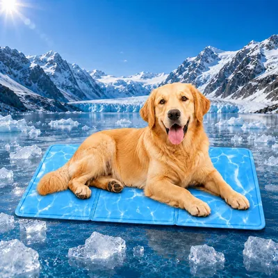 Kühlmatte für Hunde, 80 x 120 cm, selbstkühlend, wasserdicht
