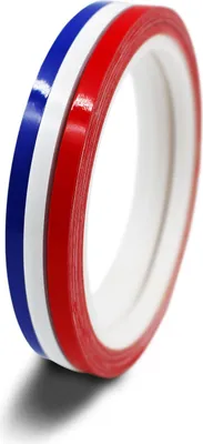 Produktbild von 3er Set 10m Zierstreifen 5mm für Auto Landesfarben Frankreich Blau Weiß Rot