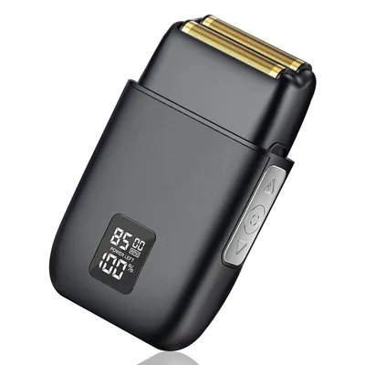 Produktbild von Folienrasierer für Herren, elektrischer Rasierer, kabellos, wasserdicht, Nass- und Trockenrasur, LED-Anzeige, USB-C-Ladegerät