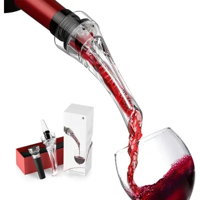 Immagine prodotto di Set per decantatore con aeratore e pompa per vino a vuoto, antigoccia, ideale per gli amanti del vino