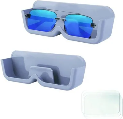 Produktbild von Famanu Brillenhalter Wandmontage - 2 Stück, weiß, platzsparend
