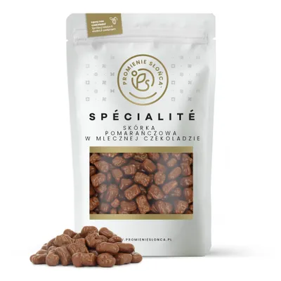 Zdjęcie produktu dla Skórka Pomarańczy w Mlecznej Czekoladzie 250 g