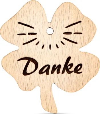 Produktbild von Anhänger Kleeblatt Danke