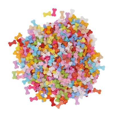 Zdjęcie produktu dla Przyciski Dog Bone, przyciski rzemieślnicze, przyciski z 2 otworami, przyciski plastikowe, przyciski DIY, przyciski dla psów