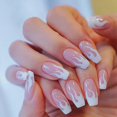 Image de Ongles artificiels Ballerina, couleur rose, 24 pièces, effet brillant, en acrylique, à coller