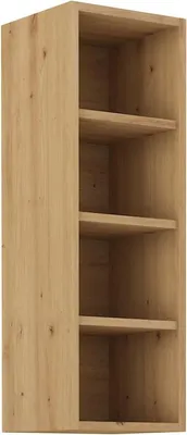 Image de Armoire haute ouverte LUNARA - largeur 30 cm, chêne artisanal