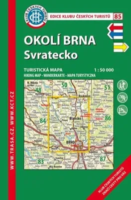 Obrázek produktu pro Okolí Brna, Svratecko /KČT 85 1:50T Turistická mapa