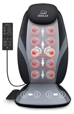Immagine prodotto di Cuscino massaggiante per sedia - Massaggio shiatsu per la schiena - 3 zone e calore - Nero