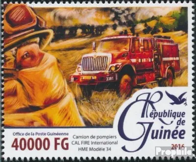 Produktbild von Briefmarken Guinea 2016 Mi 11700 (kompl. Ausgabe) postfrisch Feuerwehrauto