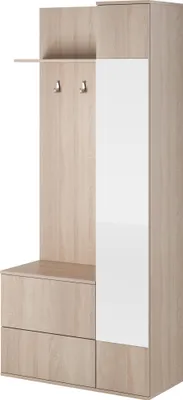 Produktbild von Minio, Garderobenset, Garderobe "Green" 90 cm, mit Spiegel, Sonoma Eiche Farbe