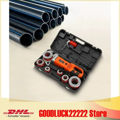 Image de Taraudeuse électrique - Kit de 6 têtes de coupe - Norme européenne - Boîtier en aluminium